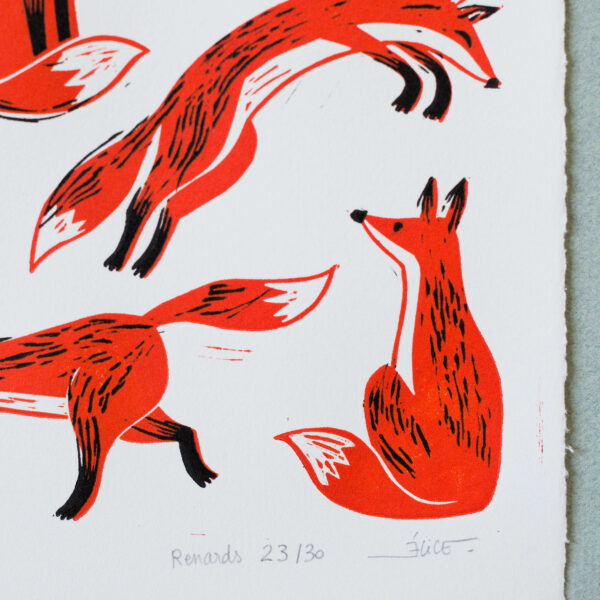 illustration originale de renard assis