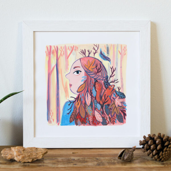 Gouache Originale Automne