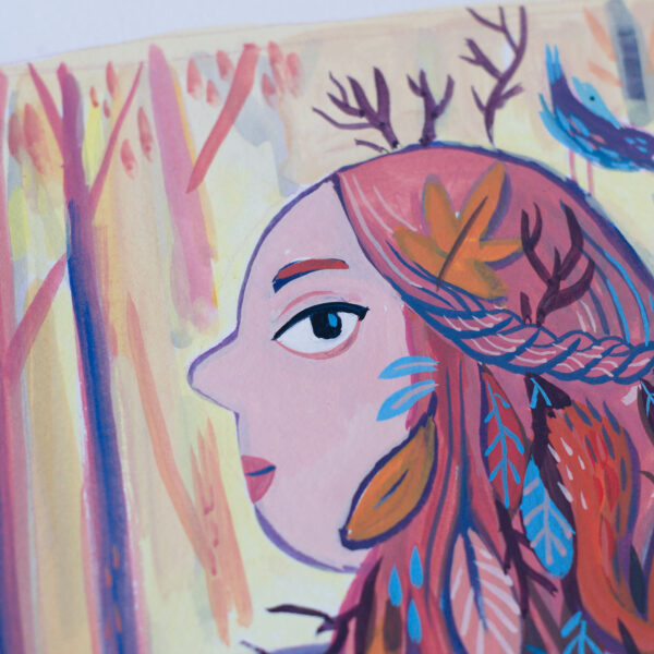 Gouache Originale Automne – Image 3