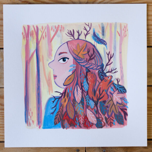 Gouache Originale Automne – Image 2