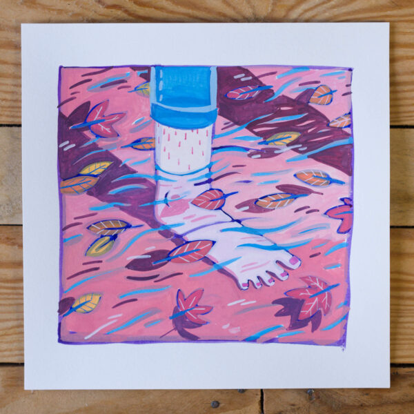 Gouache Originale Caresse automnale – Image 2