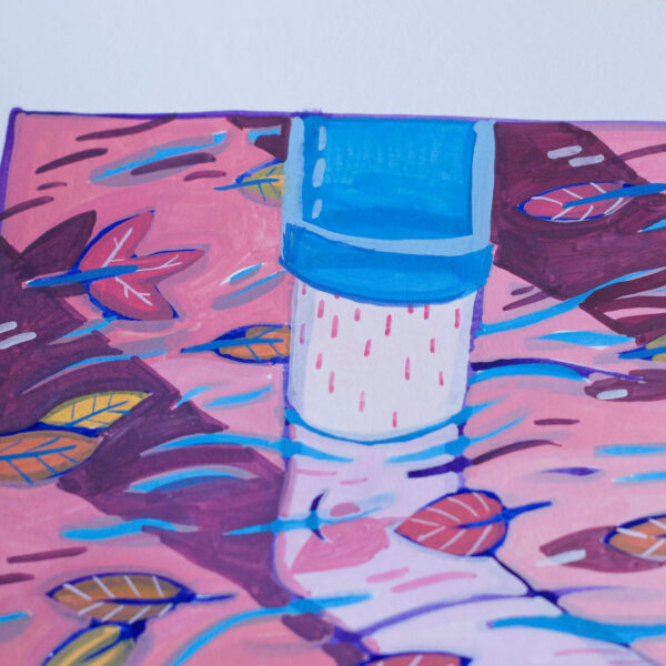 Gouache Originale Caresse automnale – Image 4