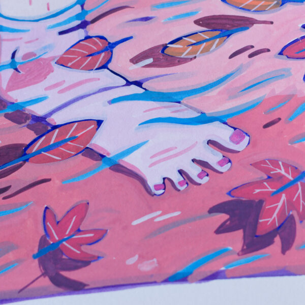 Gouache Originale Caresse automnale – Image 3
