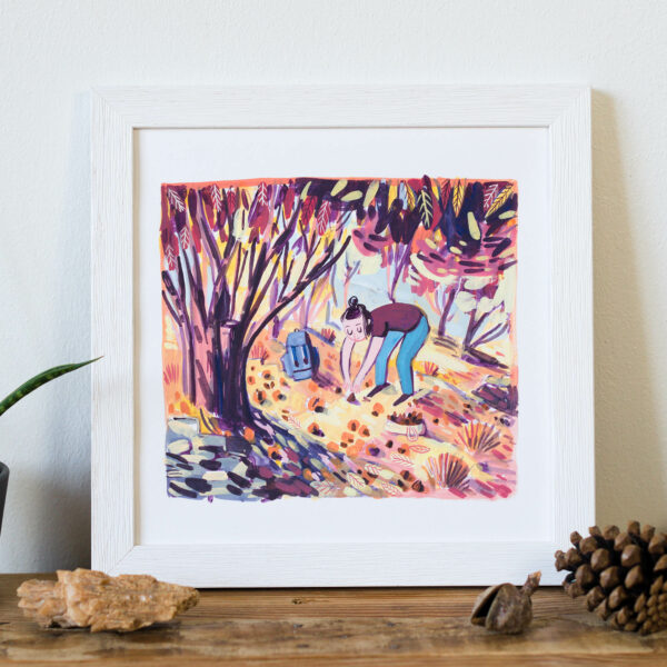 Gouache Originale Cueillette
