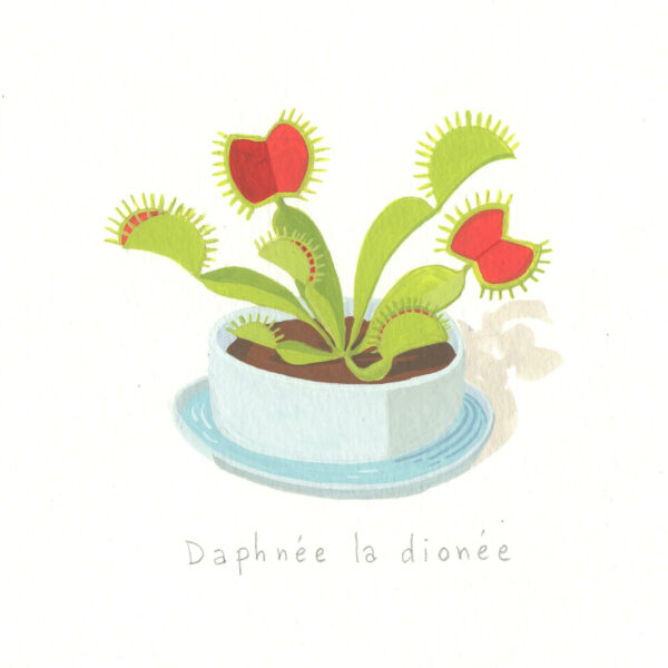 Gouache Originale Daphnée la dionée – Image 2