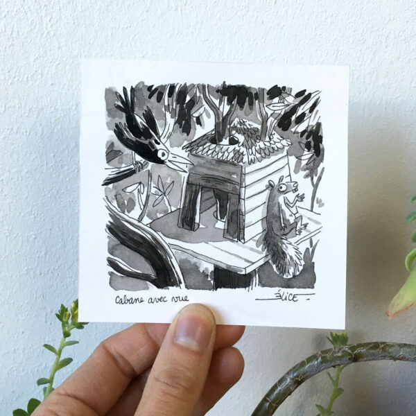 Encre de Chine Cabane avec vue – Image 2